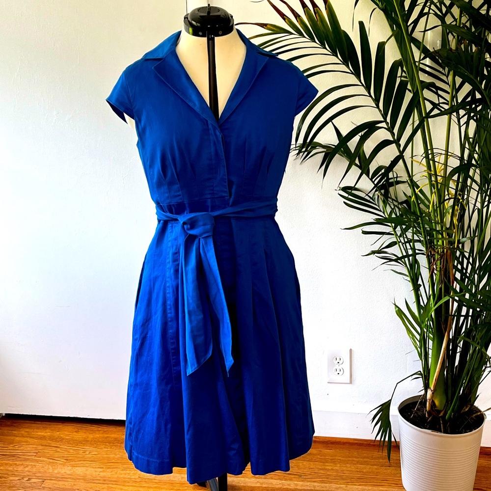 Blue Pleated Dress by Jones Wear Dress size 10